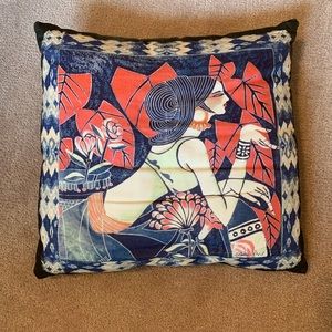 Unique hand painted cushion cover with filling